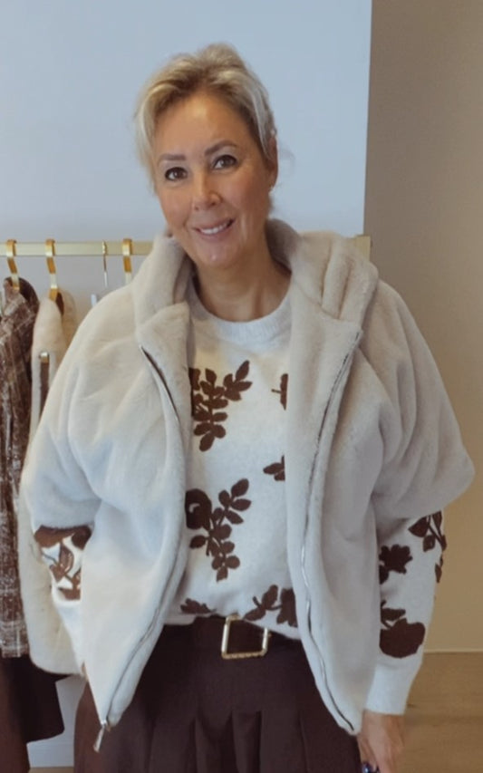 JAS COZY FAUX FUR SAND