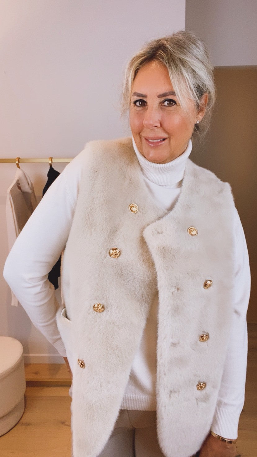 BODYWARMER FAUX FUR LIVEA