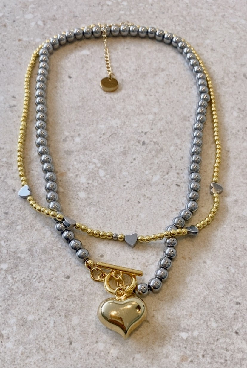 NECKLACE DUBBEL LOVELY
