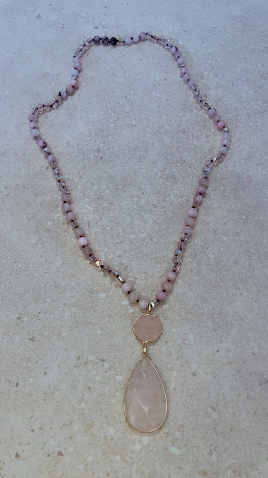 NECKLACE DROP PINK